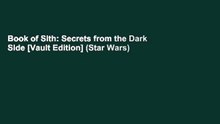 Book of Sith: Secrets from the Dark Side [Vault Edition] (Star Wars)