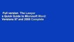 Full version  The Lawyer s Quick Guide to Microsoft Word: Versions 97 and 2000 Complete