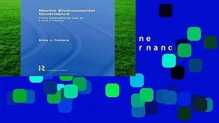 Full E-book  Marine Environmental Governance  For Kindle