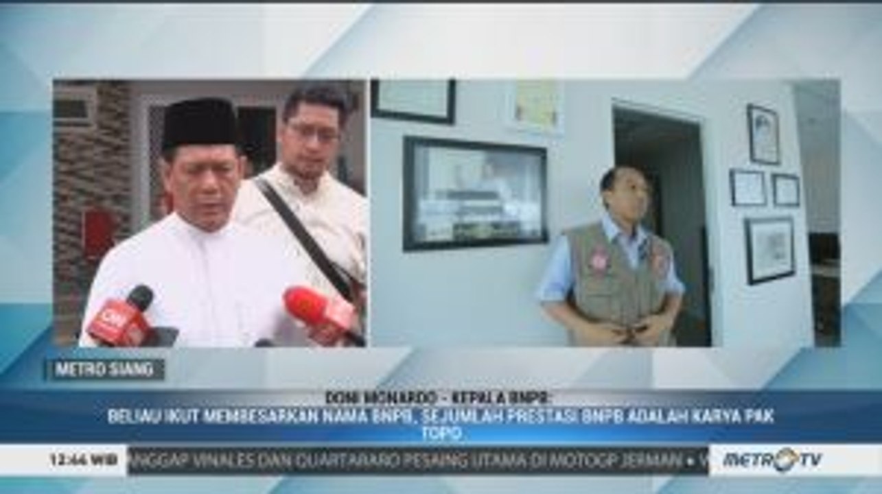 BNPB Apresiasi Kerja Keras Sutopo