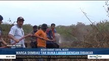 50 Personel Polri Bantu Padamkan Kebakaran Lahan Gambut di Aceh Barat Daya