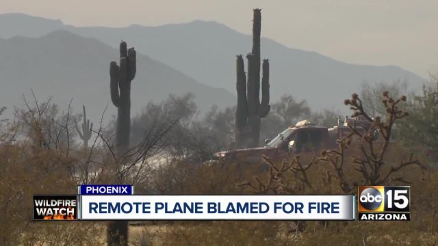 Remote controlled plane blamed for fire