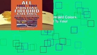 L.I.S All 1982-1992 Pontiac Firebird Colors, Codes   Quantities: How Rare is Your Firebird,