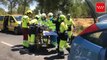Dos heridos en el choque de un camión y un turismo en Collado Villalba