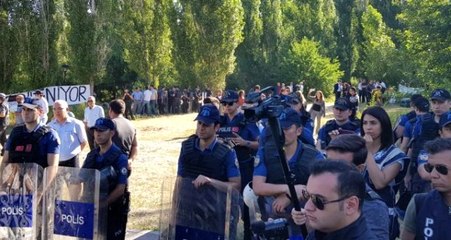 ODTÜ'de öğrencilerin "yurt" protestolarına polis ekipleri müdahale etti! Ağaç kesimi başladı