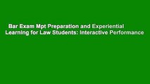 Bar Exam Mpt Preparation and Experiential Learning for Law Students: Interactive Performance