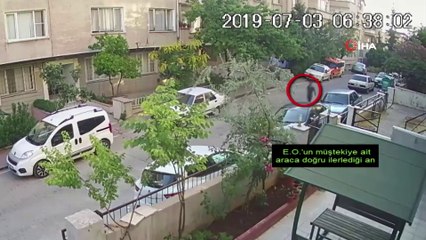 Akü hırsızları kamerada