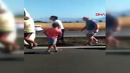 Turistleri taşıyan tur otobüsü devrildi!