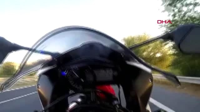 İSTANBUL- KAZAYLA SONUÇLANAN TEK TEKER ŞOVU KASK KAMERASINDA