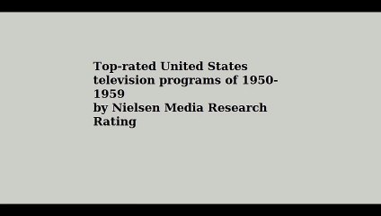 Top 10  United States television programs of 1950 –1959