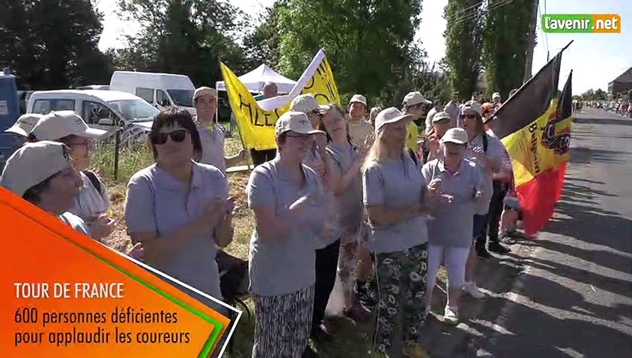 L'Avenir - Tour de France - L'AVIQ a invité 600 personnes déficientes sur le passage du Tour à Merbes-Sainte-Marie