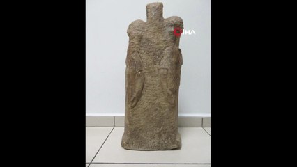 Roma dönemine ait kanatlı ve 3 başlı kadın heykeli ele geçirildi