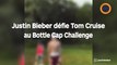 Justin bieber défie Tom cruise au Bottle cap challenge