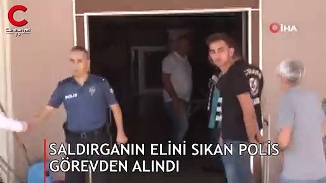 Pendik'teki trafik magandasının elini sıkan polis görevden alındı