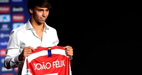 Atletico Madrid, 126 milyon euroluk transfer Joao Felix'i basına tanıttı