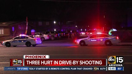 Three hurt in Phoenix drive-by shooting