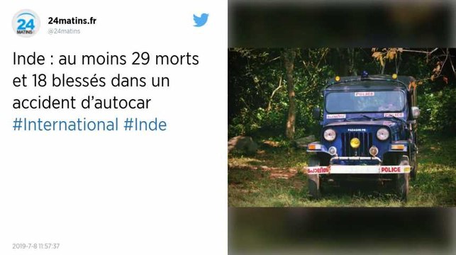 Inde. Au moins 29 morts dans un accident d’autocar