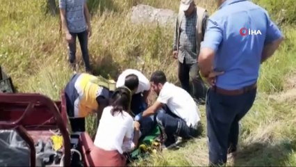 Elektrikli Triportör devrildi: 2 Yaralı