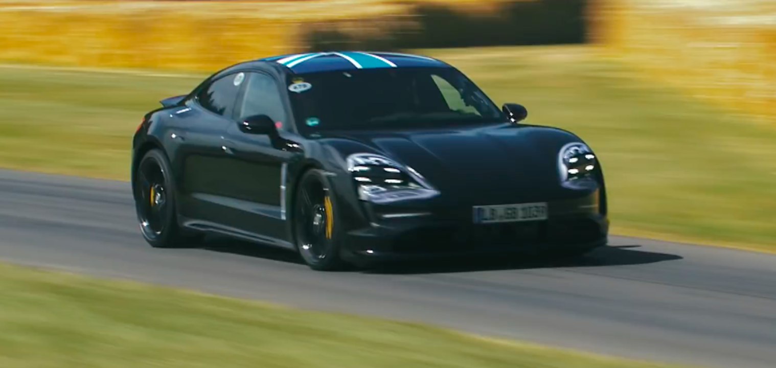 VÍDEO: Un Porsche Taycan, casi definitivo, se pasea por Goodwood 2019