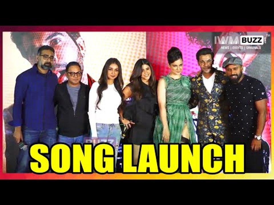 Kangana Ranaut, Rajkummar Rao, Ekta Kapoor and Bosco Martis at the song launch "Wakhra'