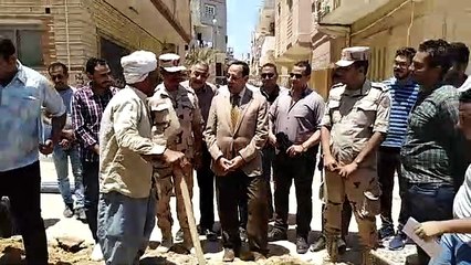 خلال جولة محافظ شمال سيناء الميدانية علي رافع مياه كرم أبو نجيله