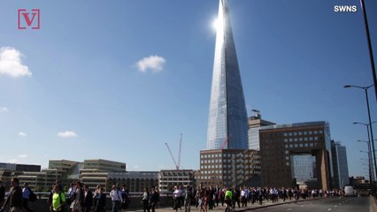 Anxious Ascent! Climber Scales Tallest Building In The UK Without Safety Harness!