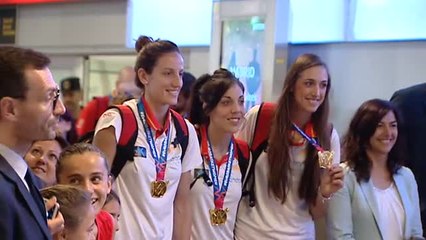 Télécharger la video: Las campeonas del Eurobasket 2019 ya están en Madrid