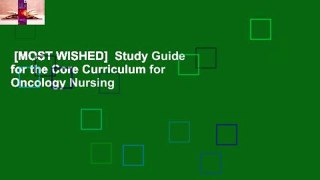 [MOST WISHED]  Study Guide for the Core Curriculum for Oncology Nursing
