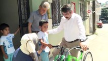 Bisikleti çalınan küçük Yusuf'un büyük mutluluğu
