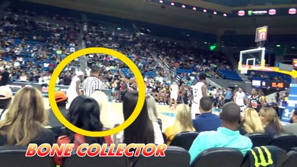 Bone Collector Ankle Breaker on Floyd Mayweather during 2019 50K Celebrity Challenge