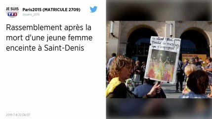 Rassemblement après la mort d’une jeune femme enceinte à Saint-Denis
