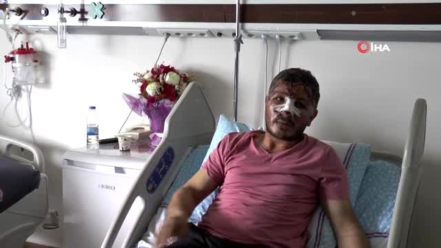 Motosiklet kaskı kırık diye takmayan sürücü dehşeti yaşadı