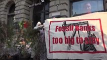 Protesta pacífica contra los bancos suizos por el cambio climático