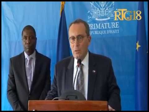 Le Premier ministre haïtien, Enex Jean-Charles rencontre une délégation de l'Union Européenne.