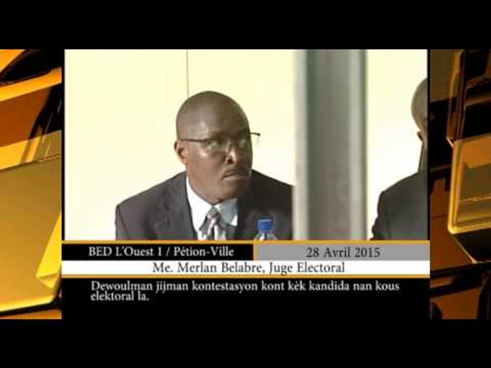 Des avocats plaident  au Bureau du contentieux électoral, en faveur des candidats contestés.