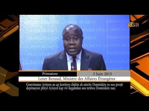 Intervention du gouvernement haïtien sur le projet de déportation des haïtiens en Dominicanie