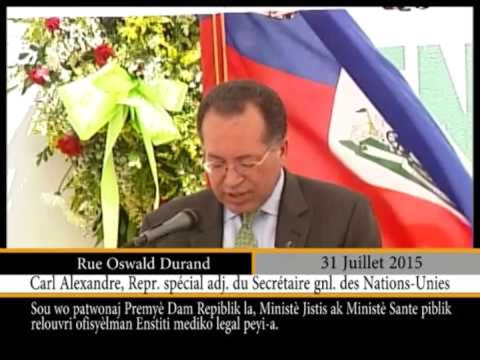 La Première Dame Sophia Martelly participe à l'inauguration de l'Institut de Medico-Legal (IML).