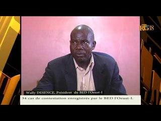 34 cas de contestation enregistrés, selon le président du BED-I, Wally DESENCE.
