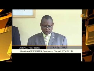 Installation  Mr. Martino Guerrier comme nouveau coord. CONALD, lundi 3 Août 2015.
