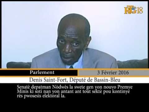 Le Sénateur de la Grand'Anse, Andris Riché plaide en faveur d'un gouvernement de consensus.