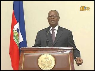 Le Président Provisoire de la république, Jocelerme PRIVERT présente le bilan de ses activités.