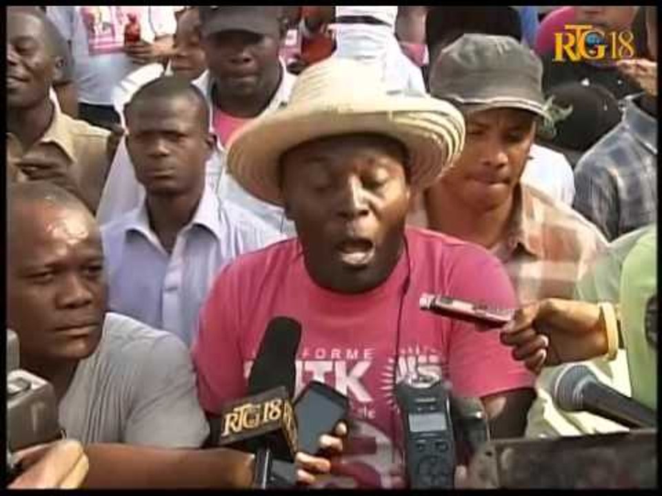 Haïti / Politique.- Manifestation des partisants du PHTK à Pétion-ville.