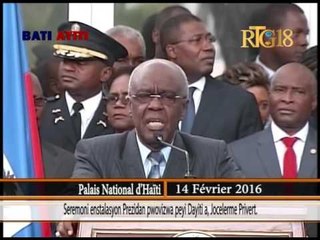 l'installation de Jocelerme Privert Émission Bati Ayiti RTG
