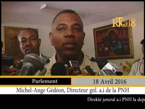 Le directeur gnl. a.i de la PNH, Michel-Ange Gédeon a rencontré la commission justice et du Sénat