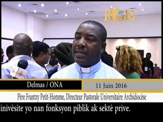 Haïti / Éducation.-  Pastorale Universitaire, 11 juin 2016