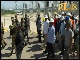Le Président provisoire d'Haïti, Jocelerme Privert a Visité la sous station de l'EDH de Tabarre