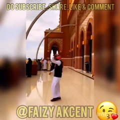 امطار على مكة المكرمة منظر و جو جميل جيدا من فوق البرج ساعه