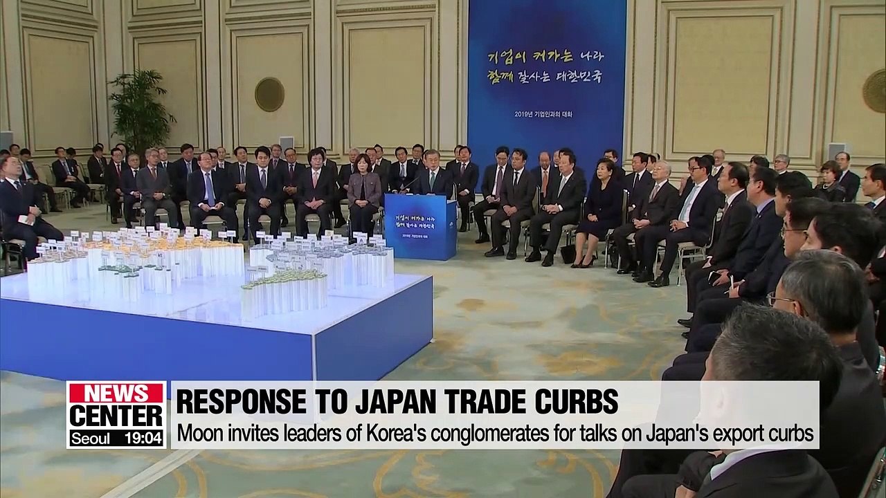 Moon to discuss Japan's export curbs with Korea's business leaders