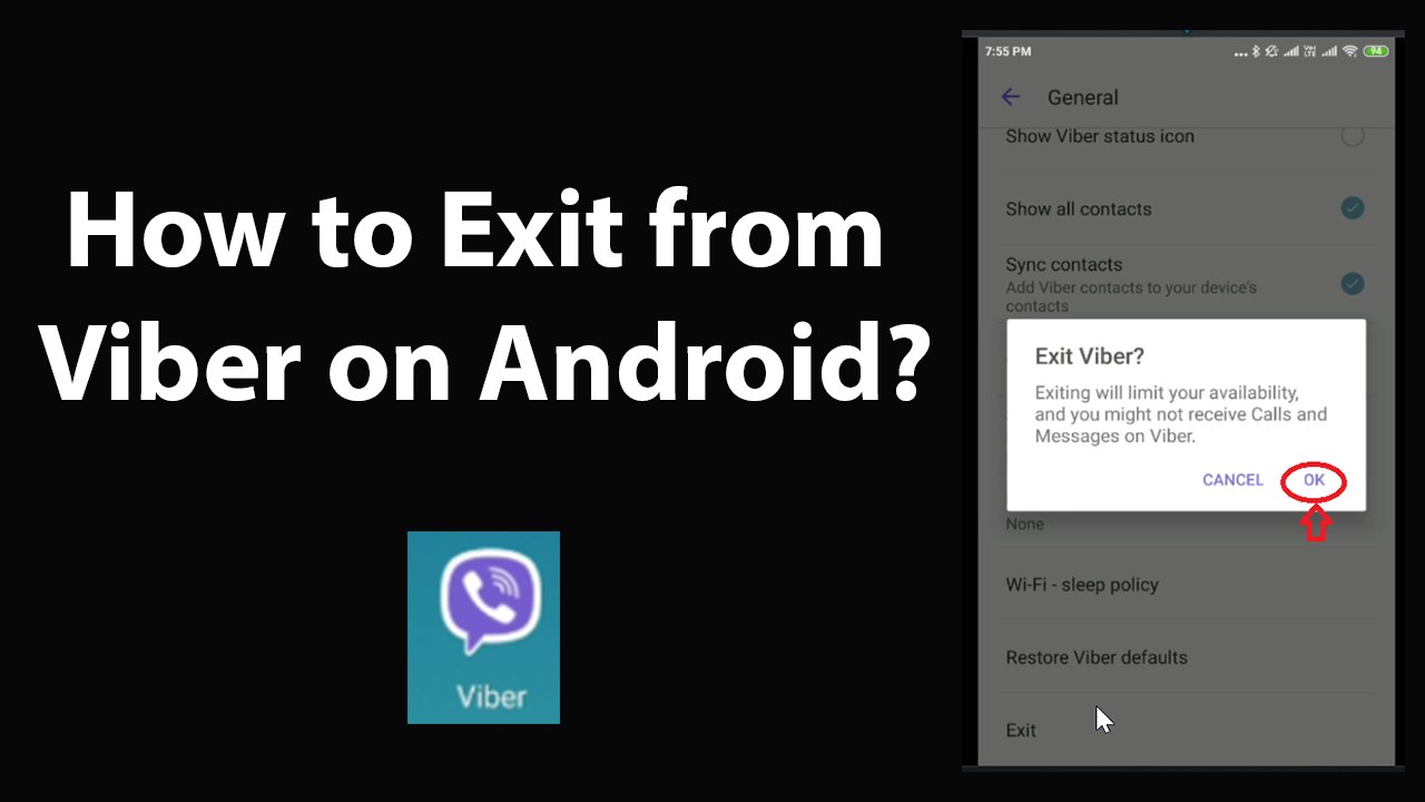 How to Exit from Viber on Android?