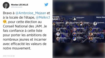 Les Jeunes avec Macron : La liste d'Ambroise Méjean l'emporte